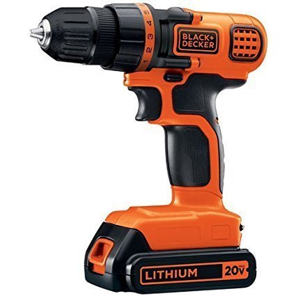 Black & Decker LDX120C 20V Max Lithium-Ion Cordless Drill & Driver Black & Decker LDX120C 20V Max Lithium-Ion Cordless Drill & Driver