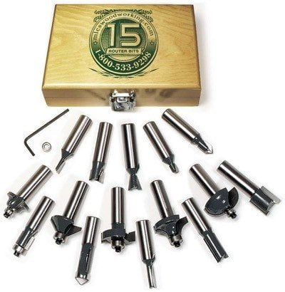 MLCS 8377 15-Piece Router Bit Set MLCS 8377 15-Piece Router Bit Set