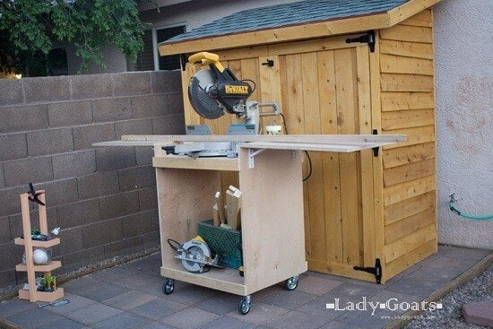 mit4 Beginner Friendly Mobile Miter Saw Stand Plans