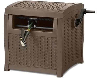 Suncast SMW200 Mocha Wicker Hideaway Hose Reel Suncast SMW200 Mocha Wicker Hideaway Hose Reel
